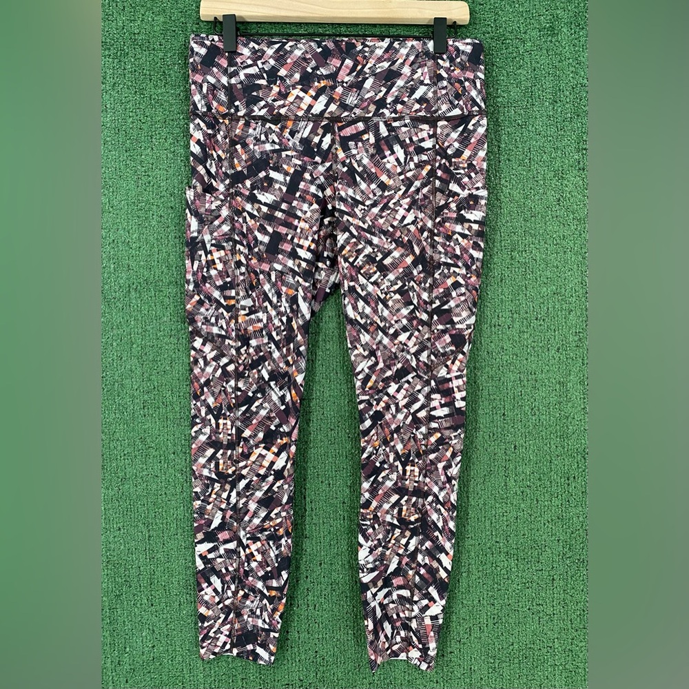 Lululemon Fast and Free Tight II Leggings Kaleidoscopic Pink Multi Women’s SZ 10